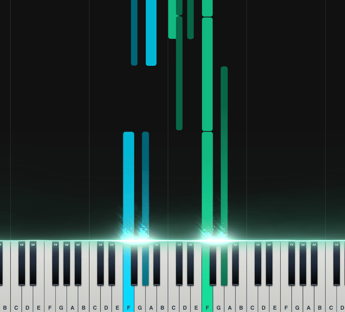 Interactive piano roll preview for "Let's Dance" by David Bowie