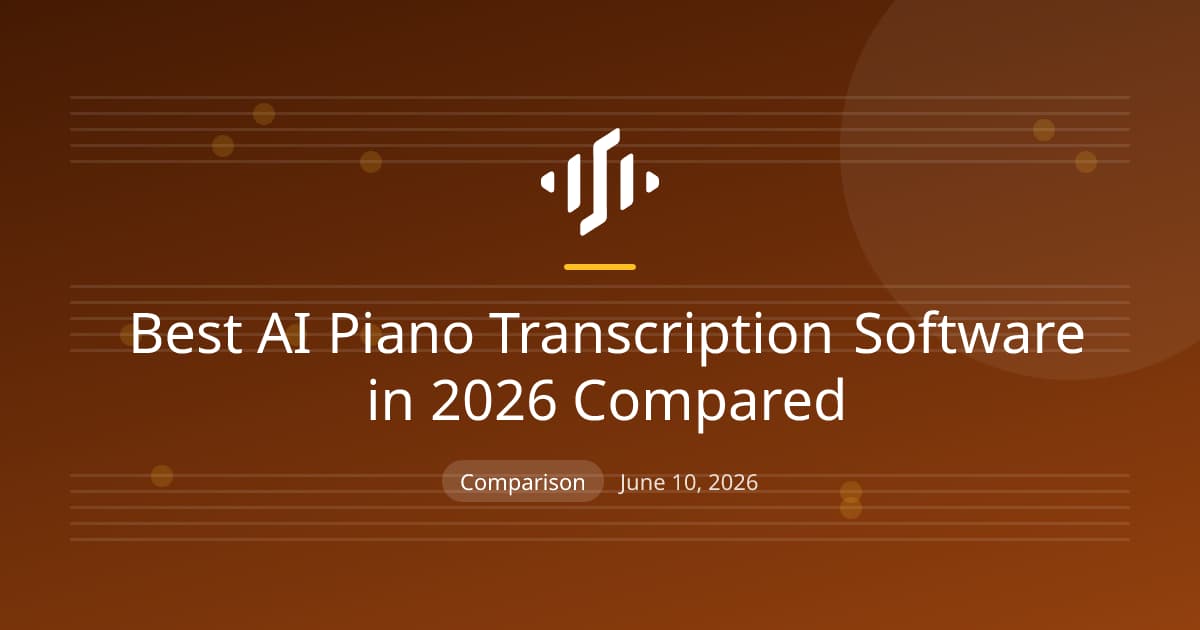 Comparing AI piano transcription software in 2026 on polyphonic accuracy, export formats, and editing