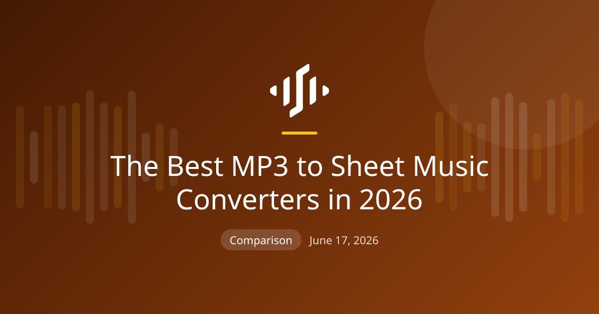 MP3 to sheet music converters in 2026: AI tools that turn an MP3 into notation, compared on accuracy and exports