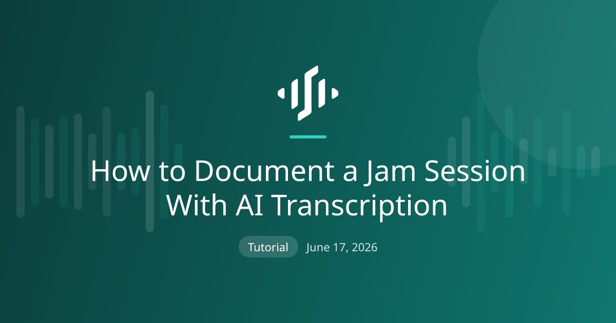 Documenting a jam session with AI transcription: record it, transcribe each part, and share readable charts