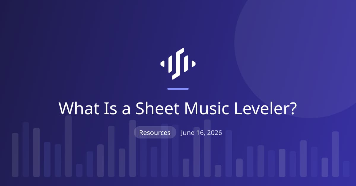 What a sheet music leveler is: adjusting notes, rhythm, range, and chords to match a player's skill, with Songscription