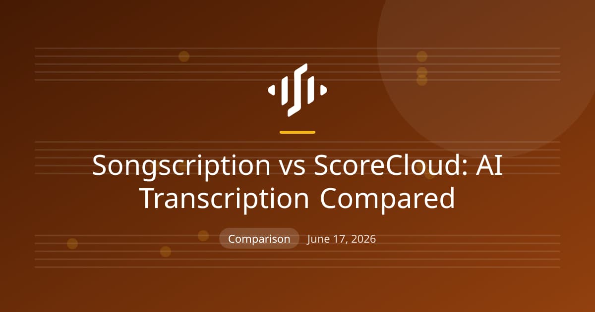 Songscription compared with ScoreCloud: web versus desktop, recordings versus live sing or play input