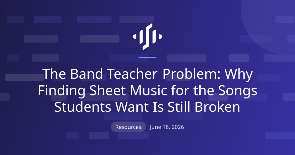 Why band and choir teachers struggle to find sheet music for songs students want, and how AI helps
