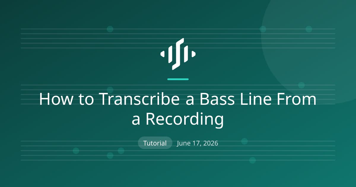 Transcribing a bass line from a recording: isolating the low end and exporting clean tab, notation, or MIDI