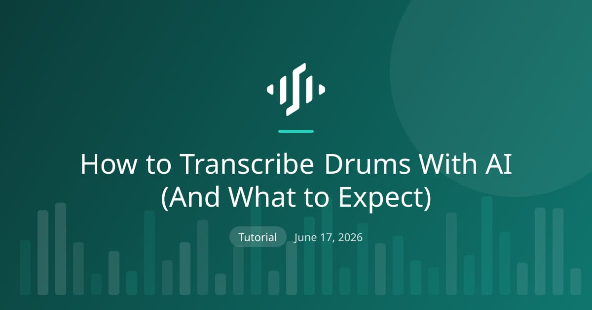Transcribing drums with AI: getting a groove onto the page and where to expect manual cleanup