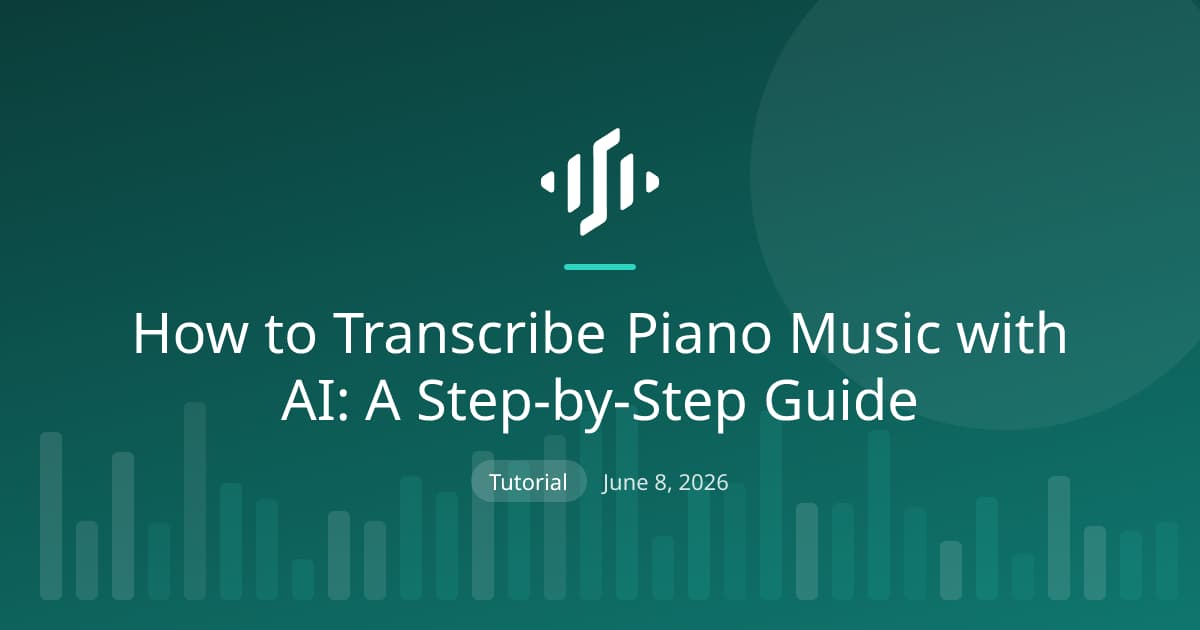 Transcribing piano music with AI step by step: preparing audio, running the transcription, editing, and exporting