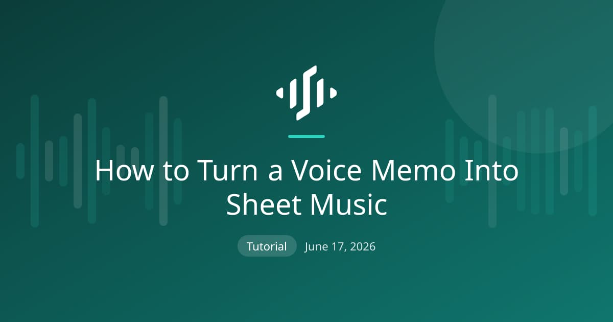 Turning a voice memo into sheet music: transcribing the melody and exporting a clean lead sheet