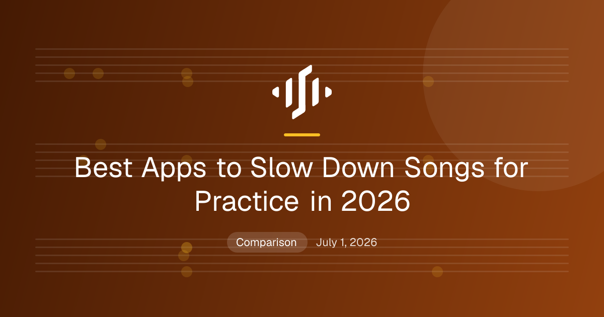Best Apps to Slow Down Songs for Practice in 2026 - Songscription AI