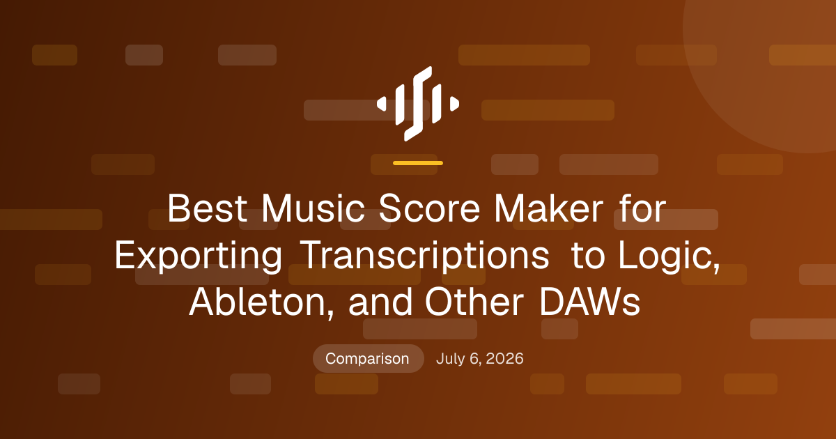 Best Music Score Maker for Exporting Transcriptions to Logic, Ableton ...
