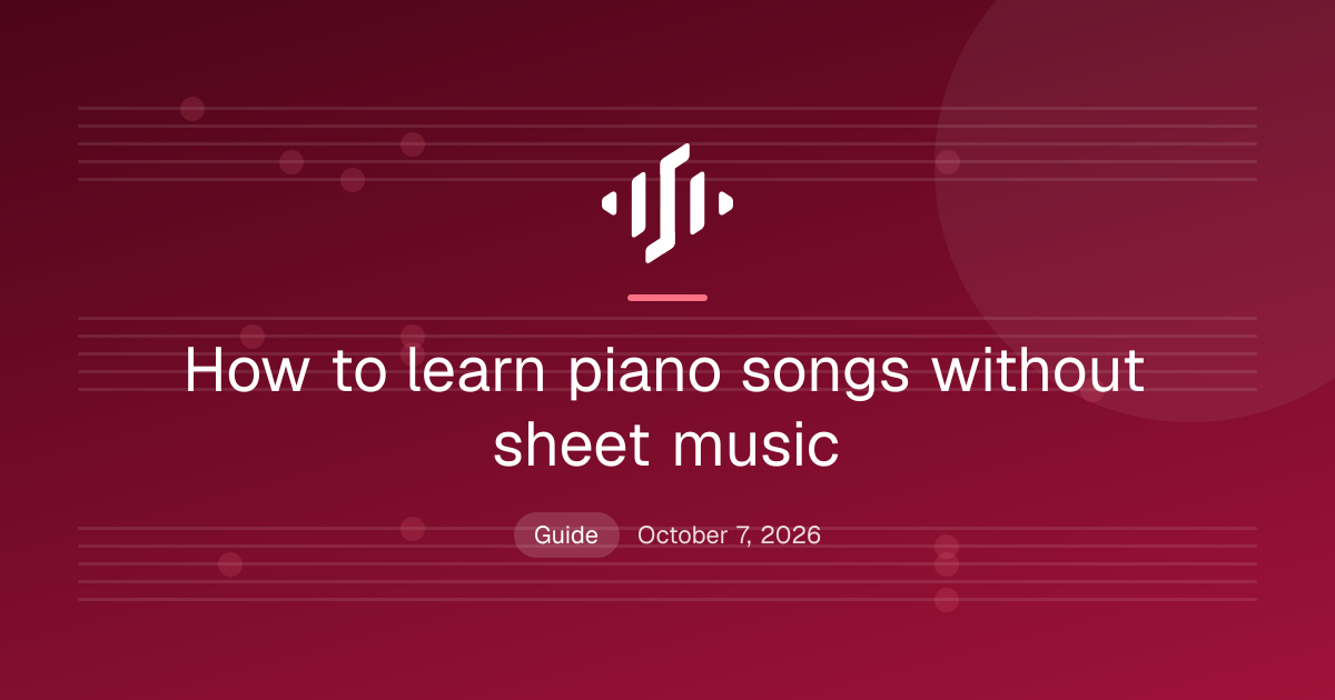 How to Learn Piano Songs Without Sheet Music - Songscription AI