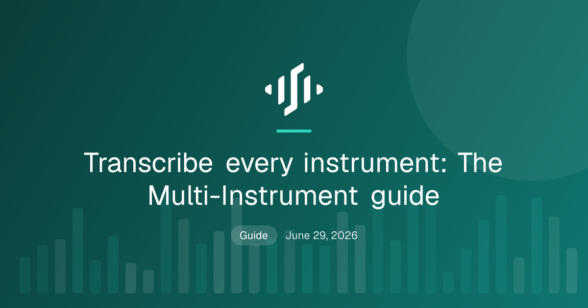 How to Transcribe a Full Band: The Multi-Instrument Guide ...