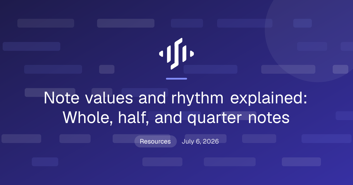 Note Values and Rhythm Explained: Whole, Half, and Quarter Notes ...