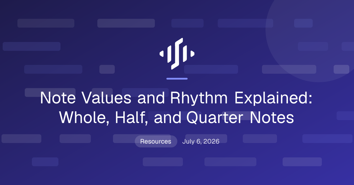 Note Values and Rhythm Explained: Whole, Half, and Quarter Notes ...