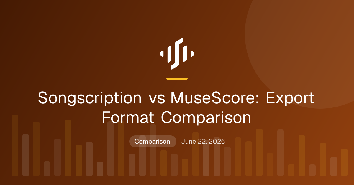 Songscription vs MuseScore: Export Format Comparison - Songscription AI