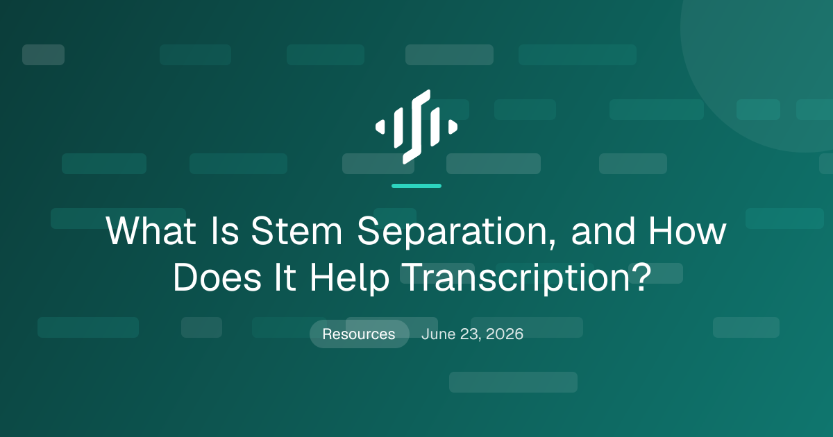 What Is Stem Separation, and How Does It Help Transcription ...