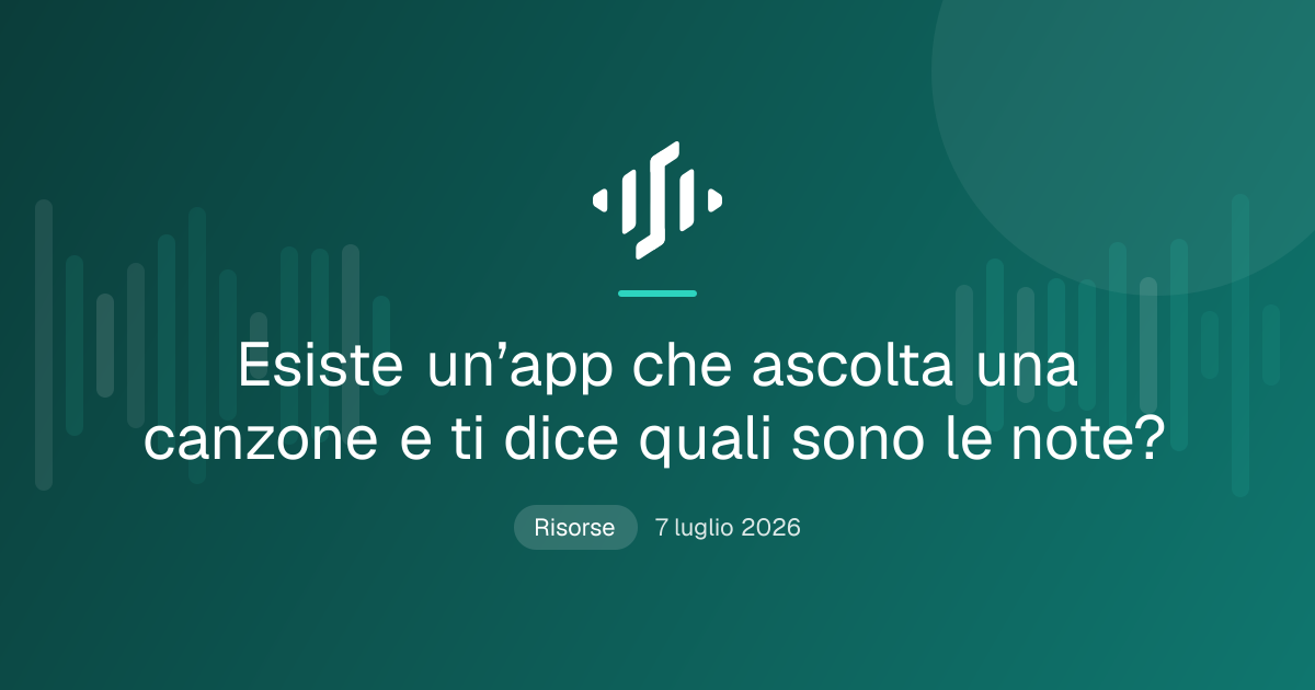 Un’app ascolta una canzone e ne scrive le note su un pentagramma e in un piano roll