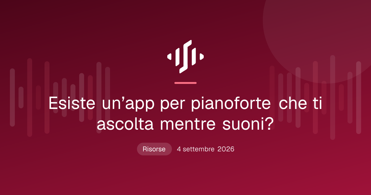 Un’app per pianoforte ascolta dal microfono di un telefono sul leggio di un pianoforte acustico e mostra le note suonate correttamente e quelle sbagliate o saltate